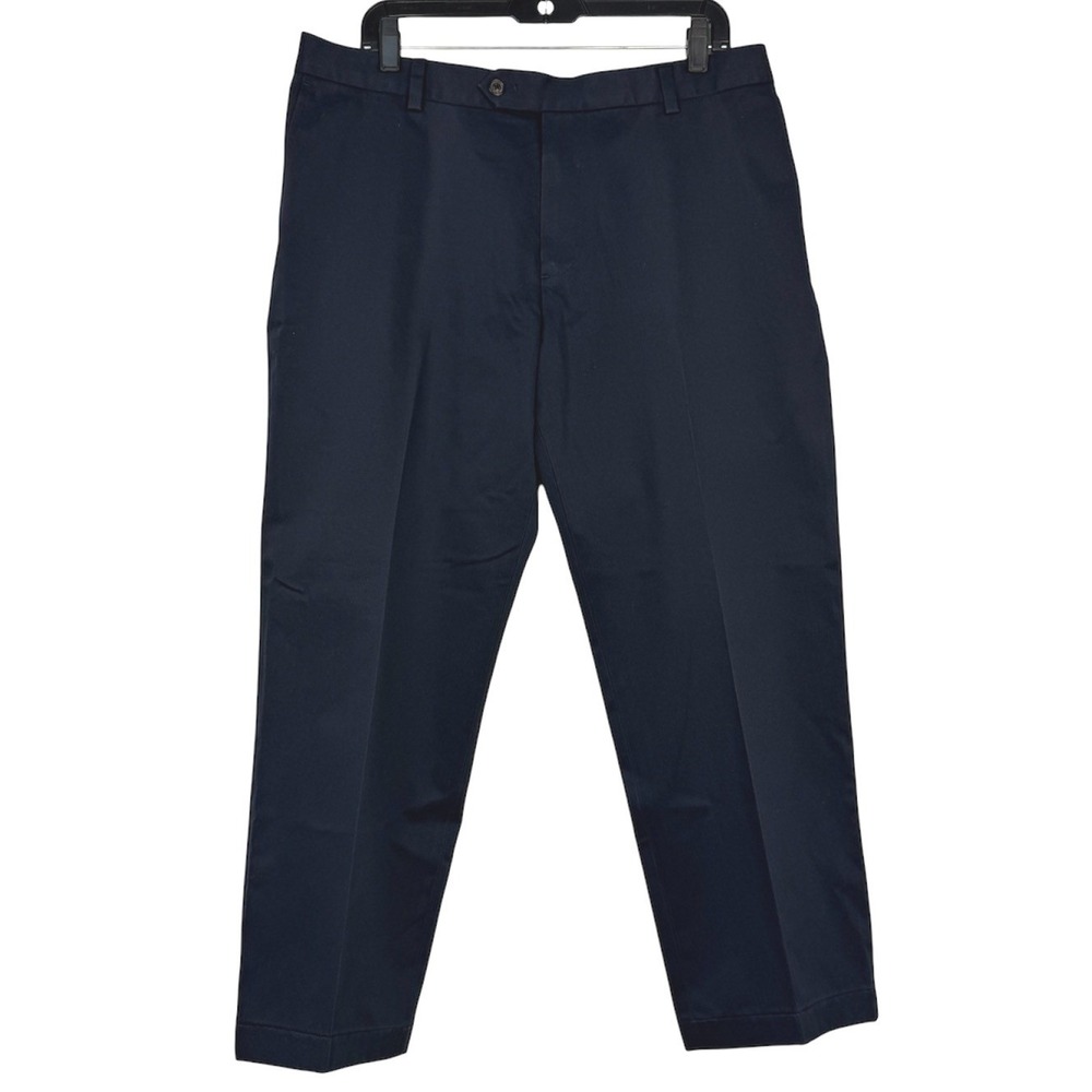 Brooks Brothers Advantage Chino Milano Mens 38x27 Slim Fit Navy Blue Pants
